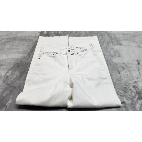J. Crew Women's Size 24 Jeans 96' Slim Wide White Pants - Picture 1 of 10